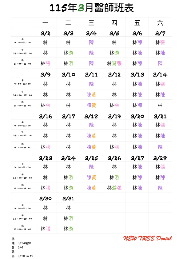 ‎醫師班表 唯一拷貝4.‎001